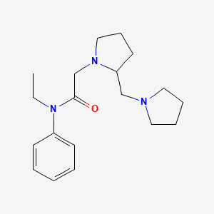 molecular formula C19H29N3O B7130618 N-ethyl-N-phenyl-2-[2-(pyrrolidin-1-ylmethyl)pyrrolidin-1-yl]acetamide 