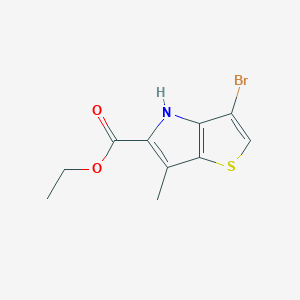 molecular formula C10H10BrNO2S B7130684 ethyl3-bromo-6-methyl-4H-thieno[3,2-b]pyrrole-5-carboxylate 