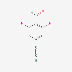 molecular formula C9H4F2O B7130697 4-Ethynyl-2,6-difluorobenzaldehyde 