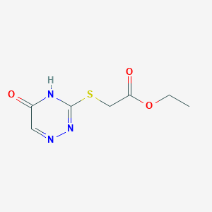 molecular formula C7H9N3O3S B7130789 Ethyl [(5-oxo-4,5-dihydro-1,2,4-triazin-3-yl)sulfanyl]acetate 