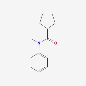 molecular formula C13H17NO B7130799 Cyclopentanecarboxamide, N-methyl-N-phenyl- 