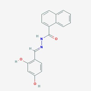 molecular formula C18H14N2O3 B7130888 N-[(E)-(2,4-dihydroxyphenyl)methylideneamino]naphthalene-1-carboxamide 
