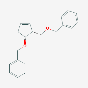 molecular formula C20H22O2 B071309 (1S.2R)-1-Benzyloxy-2-(benzyloxymethyl)-3-cyclopentene CAS No. 191480-69-0