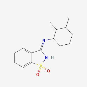 molecular formula C15H20N2O2S B7131169 N-(2,3-dimethylcyclohexyl)-1,2-benzothiazol-3-amine 1,1-dioxide 