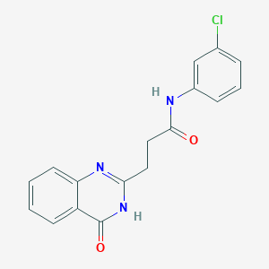 molecular formula C17H14ClN3O2 B7131186 N-(3-chlorophenyl)-3-(4-oxo-3H-quinazolin-2-yl)propanamide 