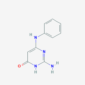 molecular formula C10H10N4O B7131237 2-amino-4-anilino-1H-pyrimidin-6-one 