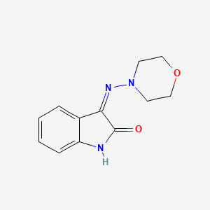 molecular formula C12H13N3O2 B7131278 3-(Morpholin-4-ylamino)indol-2-one 
