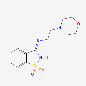 molecular formula C13H17N3O3S B7131489 N-(2-morpholin-4-ylethyl)-1,1-dioxo-1,2-benzothiazol-3-imine 