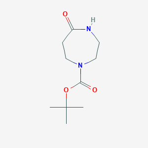 molecular formula C10H18N2O3 B071317 Tert-butyl 5-oxo-1,4-diazepane-1-carboxylate CAS No. 190900-21-1