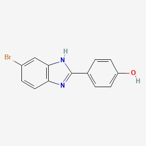 molecular formula C13H9BrN2O B7131724 4-(6-bromo-1H-benzimidazol-2-yl)phenol 