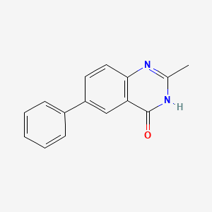 molecular formula C15H12N2O B7132246 2-methyl-6-phenyl-3H-quinazolin-4-one 