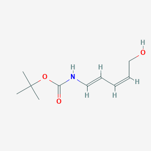 molecular formula C10H17NO3 B071324 Tert-butyl N-[(1E,3Z)-5-hydroxypenta-1,3-dienyl]carbamate CAS No. 183622-07-3