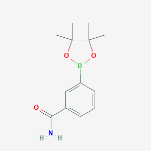 molecular formula C13H18BNO3 B071325 3-(4,4,5,5-Tetramethyl-1,3,2-dioxaborolan-2-yl)benzamide CAS No. 188665-74-9