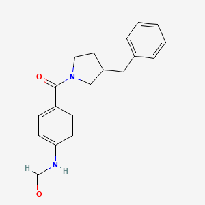 molecular formula C19H20N2O2 B7132540 N-[4-(3-benzylpyrrolidine-1-carbonyl)phenyl]formamide 