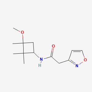 molecular formula C13H20N2O3 B7132614 N-(3-methoxy-2,2,3-trimethylcyclobutyl)-2-(1,2-oxazol-3-yl)acetamide 