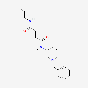 molecular formula C20H31N3O2 B7132693 N'-(1-benzylpiperidin-3-yl)-N'-methyl-N-propylbutanediamide 