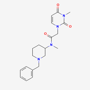 molecular formula C20H26N4O3 B7132738 N-(1-benzylpiperidin-3-yl)-N-methyl-2-(3-methyl-2,4-dioxopyrimidin-1-yl)acetamide 