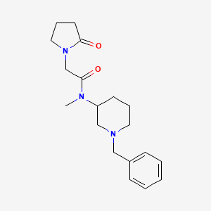 molecular formula C19H27N3O2 B7132745 N-(1-benzylpiperidin-3-yl)-N-methyl-2-(2-oxopyrrolidin-1-yl)acetamide 
