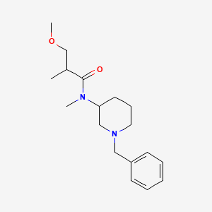 molecular formula C18H28N2O2 B7132749 N-(1-benzylpiperidin-3-yl)-3-methoxy-N,2-dimethylpropanamide 