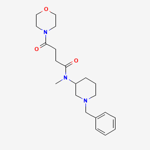 molecular formula C21H31N3O3 B7132753 N-(1-benzylpiperidin-3-yl)-N-methyl-4-morpholin-4-yl-4-oxobutanamide 