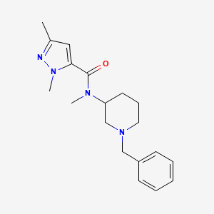molecular formula C19H26N4O B7132778 N-(1-benzylpiperidin-3-yl)-N,2,5-trimethylpyrazole-3-carboxamide 