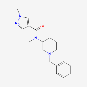 molecular formula C18H24N4O B7132792 N-(1-benzylpiperidin-3-yl)-N,1-dimethylpyrazole-4-carboxamide 