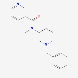 molecular formula C19H23N3O B7132812 N-(1-benzylpiperidin-3-yl)-N-methylpyridine-3-carboxamide 