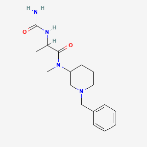 molecular formula C17H26N4O2 B7132835 N-(1-benzylpiperidin-3-yl)-2-(carbamoylamino)-N-methylpropanamide 