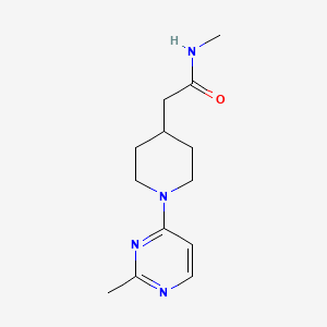 molecular formula C13H20N4O B7132847 N-methyl-2-[1-(2-methylpyrimidin-4-yl)piperidin-4-yl]acetamide 