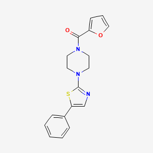 molecular formula C18H17N3O2S B7132944 Furan-2-yl-[4-(5-phenyl-1,3-thiazol-2-yl)piperazin-1-yl]methanone 