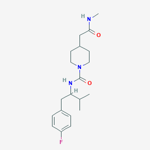 molecular formula C20H30FN3O2 B7132951 N-[1-(4-fluorophenyl)-3-methylbutan-2-yl]-4-[2-(methylamino)-2-oxoethyl]piperidine-1-carboxamide 