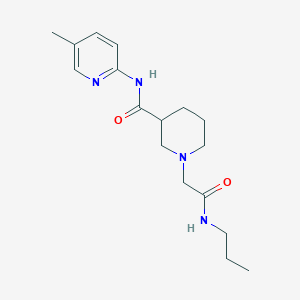 molecular formula C17H26N4O2 B7133042 N-(5-methylpyridin-2-yl)-1-[2-oxo-2-(propylamino)ethyl]piperidine-3-carboxamide 