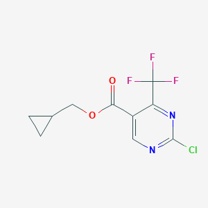 molecular formula C10H8ClF3N2O2 B071331 环丙基甲基 2-氯-4-(三氟甲基)嘧啶-5-羧酸酯 CAS No. 175137-31-2