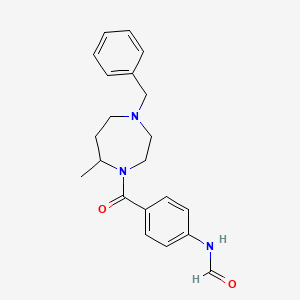 molecular formula C21H25N3O2 B7133411 N-[4-(4-benzyl-7-methyl-1,4-diazepane-1-carbonyl)phenyl]formamide 