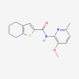 molecular formula C16H18N2O2S B7133443 N-(3-methoxy-6-methylpyridin-2-yl)-4,5,6,7-tetrahydro-1-benzothiophene-2-carboxamide 