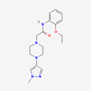 molecular formula C18H25N5O2 B7133479 N-(2-ethoxyphenyl)-2-[4-(1-methylpyrazol-4-yl)piperazin-1-yl]acetamide 