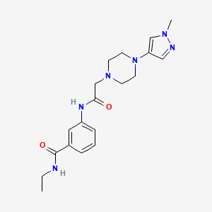 molecular formula C19H26N6O2 B7133498 N-ethyl-3-[[2-[4-(1-methylpyrazol-4-yl)piperazin-1-yl]acetyl]amino]benzamide 