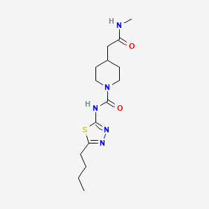 molecular formula C15H25N5O2S B7133648 N-(5-butyl-1,3,4-thiadiazol-2-yl)-4-[2-(methylamino)-2-oxoethyl]piperidine-1-carboxamide 