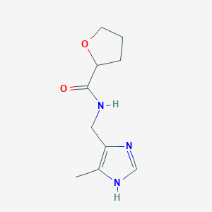 molecular formula C10H15N3O2 B7134119 N-[(5-methyl-1H-imidazol-4-yl)methyl]oxolane-2-carboxamide 