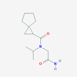 molecular formula C13H22N2O2 B7134384 N-(2-amino-2-oxoethyl)-N-propan-2-ylspiro[2.4]heptane-2-carboxamide 