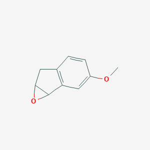 molecular formula C10H10O2 B071345 3-Methoxy-6,6a-dihydro-1aH-1-oxa-cyclopropa[a]indene CAS No. 166411-96-7
