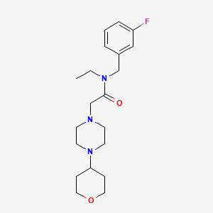molecular formula C20H30FN3O2 B7134583 N-ethyl-N-[(3-fluorophenyl)methyl]-2-[4-(oxan-4-yl)piperazin-1-yl]acetamide 