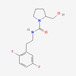 molecular formula C14H18F2N2O2 B7134650 N-[2-(2,5-difluorophenyl)ethyl]-2-(hydroxymethyl)pyrrolidine-1-carboxamide 
