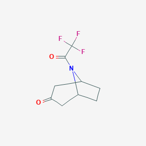 molecular formula C9H10F3NO2 B071347 8-Trifluoroacetyl-8-azabicyclo[3.2.1]octan-3-one CAS No. 176910-42-2