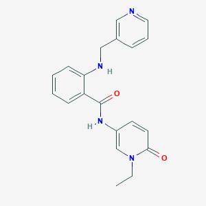 molecular formula C20H20N4O2 B7135057 N-(1-ethyl-6-oxopyridin-3-yl)-2-(pyridin-3-ylmethylamino)benzamide 