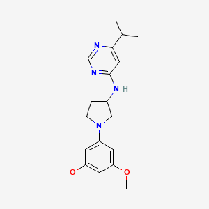 molecular formula C19H26N4O2 B7135153 N-[1-(3,5-dimethoxyphenyl)pyrrolidin-3-yl]-6-propan-2-ylpyrimidin-4-amine 