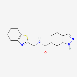 molecular formula C16H20N4OS B7135215 N-(4,5,6,7-tetrahydro-1,3-benzothiazol-2-ylmethyl)-4,5,6,7-tetrahydro-1H-indazole-6-carboxamide 