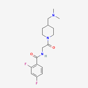 molecular formula C17H23F2N3O2 B7135237 N-[2-[4-[(dimethylamino)methyl]piperidin-1-yl]-2-oxoethyl]-2,4-difluorobenzamide 