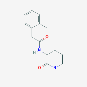 molecular formula C15H20N2O2 B7135418 N-(1-methyl-2-oxopiperidin-3-yl)-2-(2-methylphenyl)acetamide 