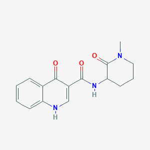molecular formula C16H17N3O3 B7135432 N-(1-methyl-2-oxopiperidin-3-yl)-4-oxo-1H-quinoline-3-carboxamide 